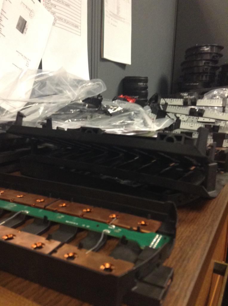 br3larson's tweet image. So many parts. Not enough desk. #engineerprobs