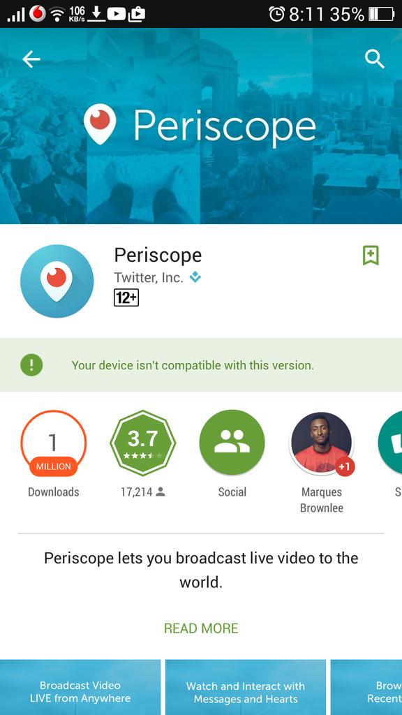 periscope на андроид 4.2.2 скачать