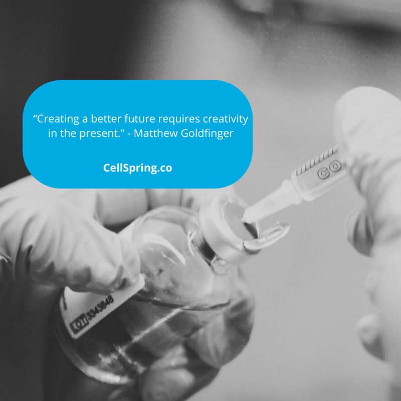“Creating a better future requires creativity in the present.” - Matthew Goldfinger #biotech #startup