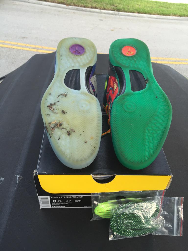 SellMySole's tweet photo. Size 8.5 "What The Kobes" 9/10 condition FS !! http://t.co/YKnhMF6sOY