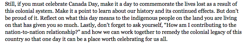 MonishaMartins's tweet photo. A little something to think about on #CanadaDay #TRC2015 http://t.co/doYMiL2Dz2 &amp; http://t.co/MEmqD9iMKb http://t.co/38JqvUaf7s