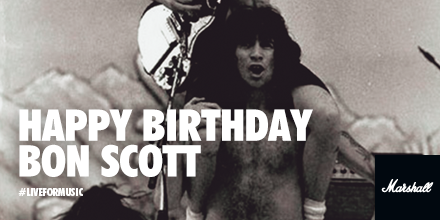 On what would have been his 69th birthday, we say Happy Birthday to one of the greats - Bon Scott. 
