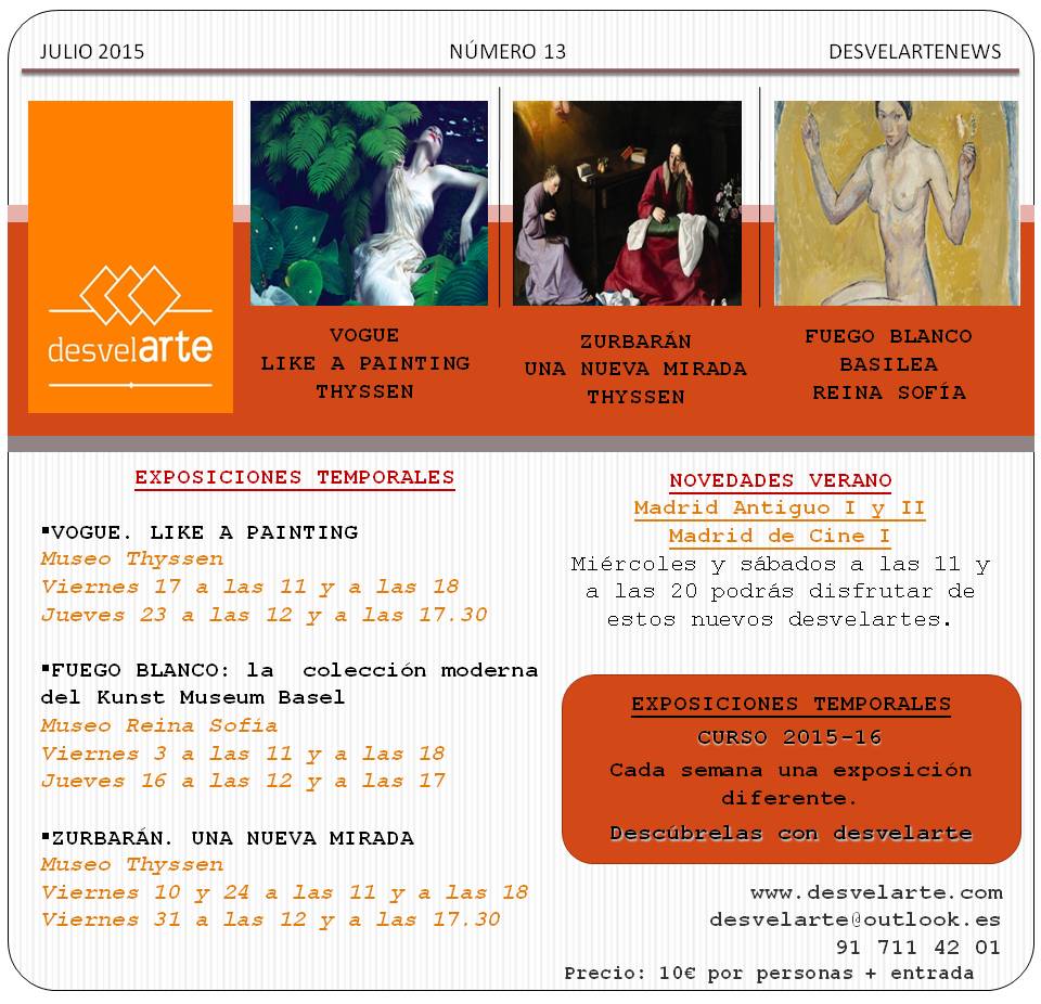 desvelarte1's tweet image. #Julio #Actividades #cultura en #Madrid con @desvelarte1 #arte y #exposicion