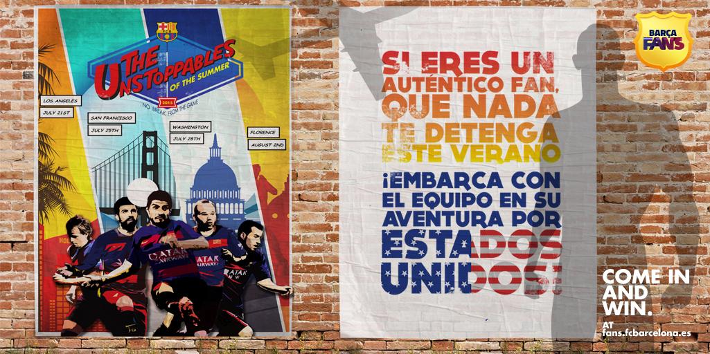 FCBarcelona_es's tweet photo. Buscamos 2 fans que acompañen al equipo en la gira por Estados Unidos ¿Te apuntas? http://t.co/ckdtnQynyu http://t.co/kOqxVJ8GiZ
