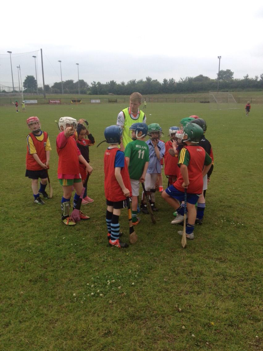 Laois minor @Ma rk_kav7 with his group of hurlers at the Abbeyleix Cul Camp