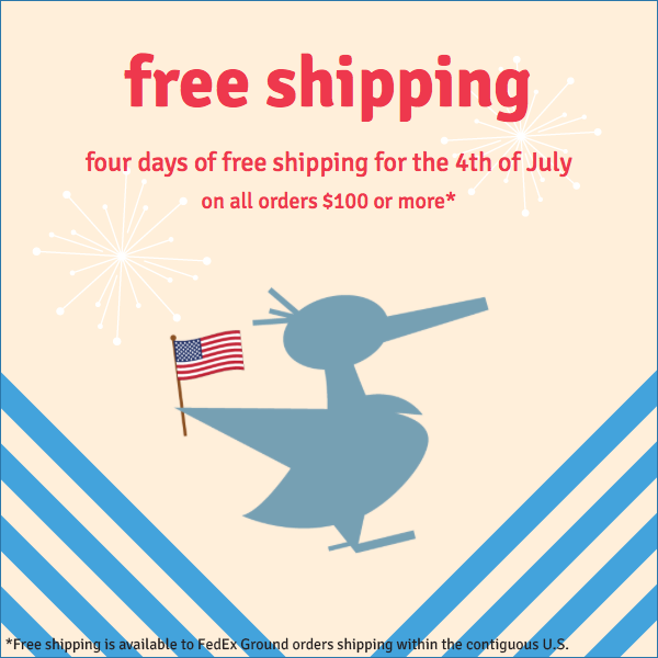 In honor of life, liberty and the pursuit of snacking... free shipping! bit.ly/1LI7rFz