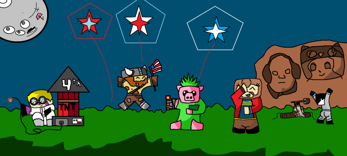 yogscast's tweet photo. Here's Joseph's awesome drawing for the Fourth of July comp! Will it be a winner? Enter here: http://t.co/we69kWkYEb http://t.co/Q7LWqGtqCP