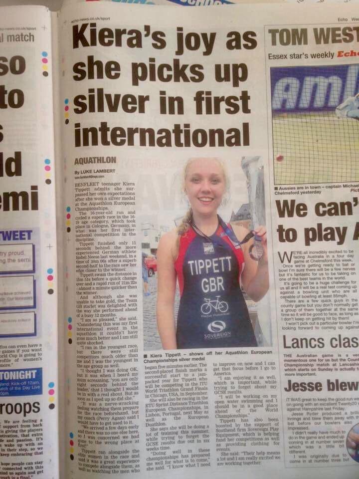 Squad_dezire's tweet photo. @kieratippett makes the local newspapers with her latest success in the Euros 👍 http://t.co/dAr7dtPzzw