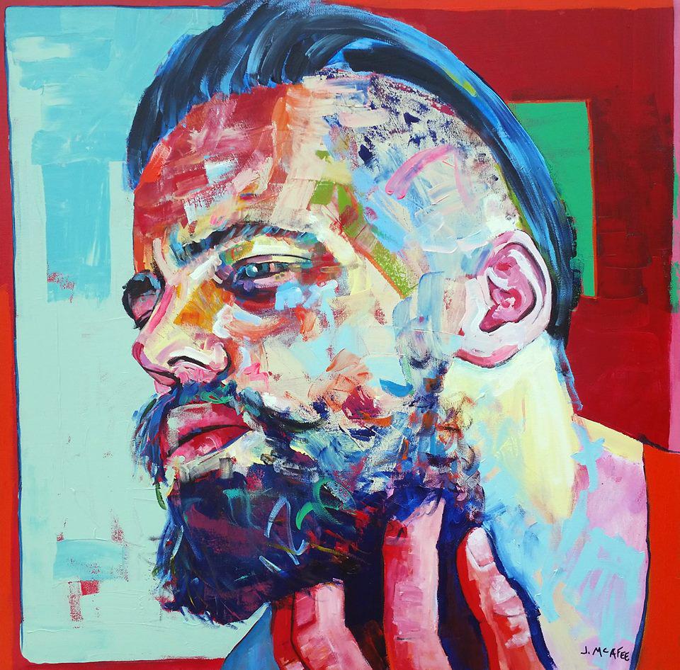 OldManHotz's tweet photo. Friend &amp; artist @Jonathan_McAfee created "Spencer," a painting with a familiar face. More:  
http://t.co/omTv3192Mh http://t.co/aeGb5Ysp50