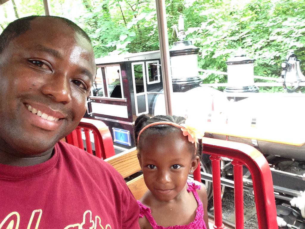 On the train with Garen at the Atlanta Zoo