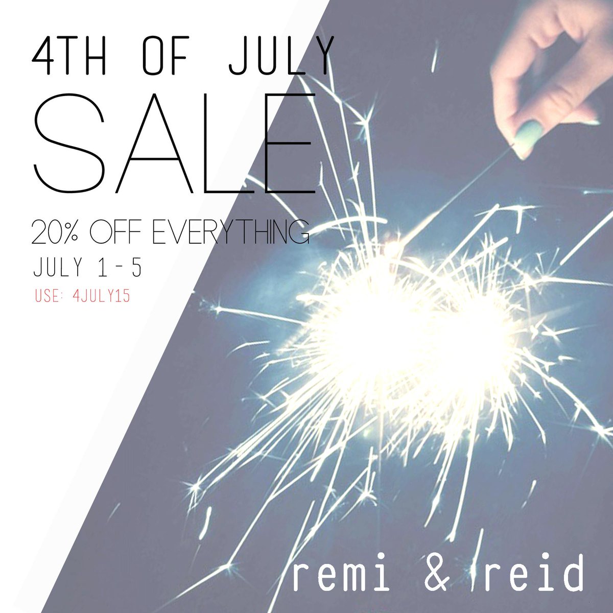 remiandreid's tweet photo. 20% Off To Celebrate Your Independence http://t.co/M9PbW4cMa2