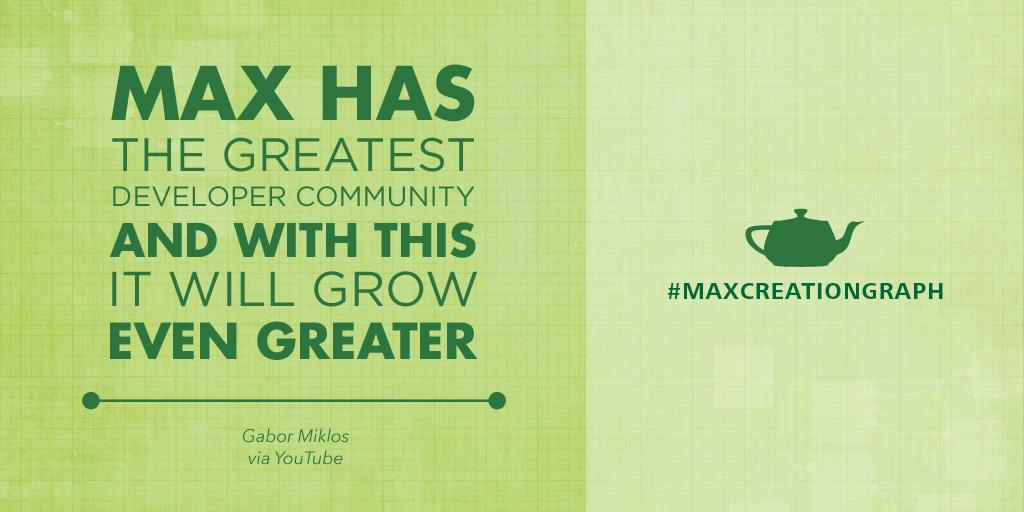 Adsk3dsMax's tweet image. Hats off to the Max Dev community! #maxcreationgraph #3dsMax autode.sk/MCG