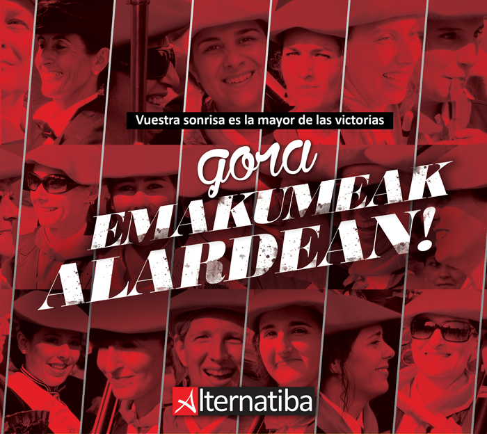 alternatiba's tweet photo. Vuestra sonrisa es la mayor de las victorias
#GoraEmakumeakAlardean 
Zorionak! http://t.co/tSESnK1wCT