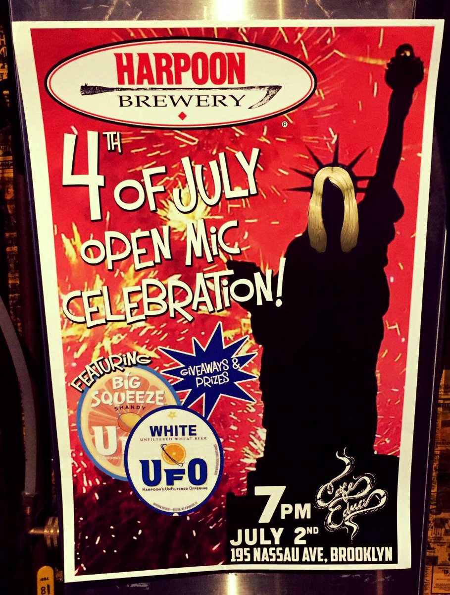 CafeEdnaBK's tweet photo. Cafe Edna: Come start your 4th of July weekend early at the backyard of cafe edna.  Open mic fourth of July kick... http://t.co/1Anp6fA4IX