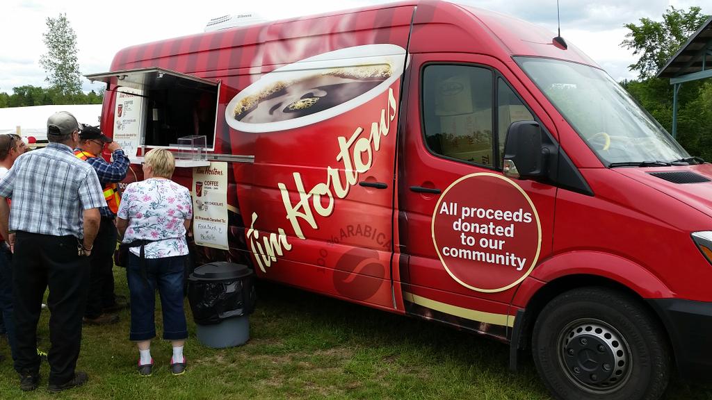 <a href="/TimHortons/">Tim Hortons</a> here in the park. All proceeds to the Blackville Food Bank. @959sunfm @BlackvilleNB #95DaysOfSummer