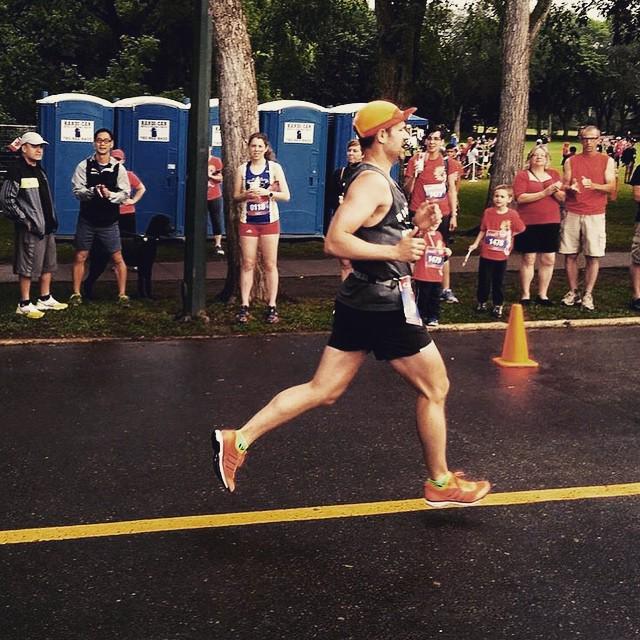 RCRCrew's tweet photo. Nick "#orangehatguy" Keyko staring down the last few meters. #yeg #runyeg #rcredm #canadad… http://t.co/k062tjAMO7 http://t.co/Witke3Q917