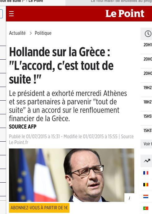 Sisf94's tweet photo. A gauche une Chancelière que l'on écoute

A droite un Président dont on se fout de l'avis

#Hollande #Merkel #Grece http://t.co/mLfE1iXjnM