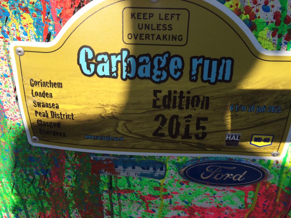 Tanketools is medesponsor van deze Garbagerun auto. Succes mannen en veel plezier.