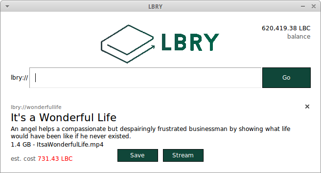 LBRY Screenshot