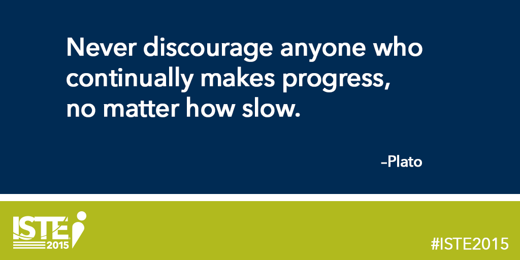 ISTE_ASCD's tweet photo. "You have an obligation to learn and to teach. That's the only way we all get better." –@stumpteacher #ISTE2015 http://t.co/gTuVPVRcR6
