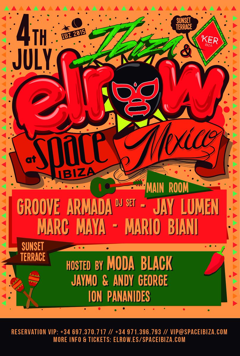 .<a href="/elrowibiza/">ElRow ibiza</a>​ / @Kehakumatw  is back this Saturday 4th of July. Check out the lineup! Tickets: goo.gl/lq6AvH