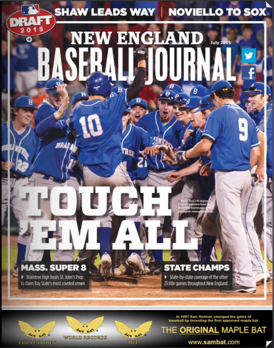 Cover photo by Dave Arnold Photography - July 2015 NE Baseball Journal - Braintree wins Super 8 crown <a href="/Wamps_Sports/">Braintree Athletics</a>