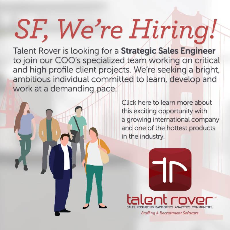 MerchantRadar's tweet image. Hey SF! Talent Rover is looking for a Strategic Sales Engineer to join our team. Learn more: brama.co/ZZx