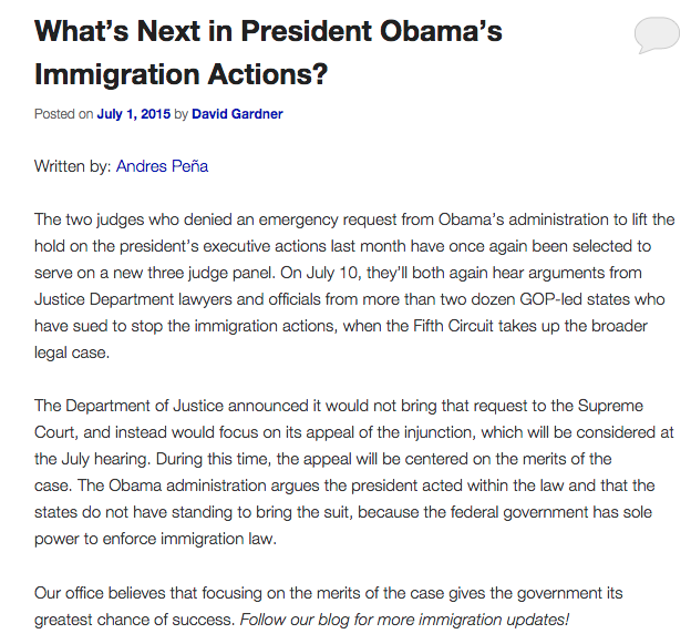 DreamAct___'s tweet photo. What's happening with Obama's Immigration Action? Follow our blog! http://t.co/8m8UpTlnmN #ImmigrationAction http://t.co/7WlXy2qUYG