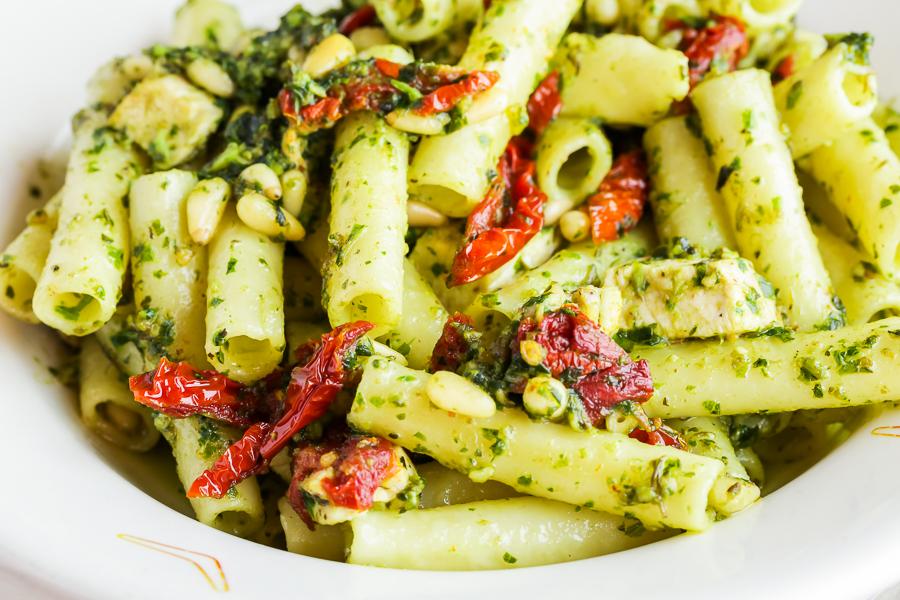 There is nothing better than pesto made w/fresh basil in the summertime.  Enjoy our Pesto Ziti! #pesto #tonyps17thave