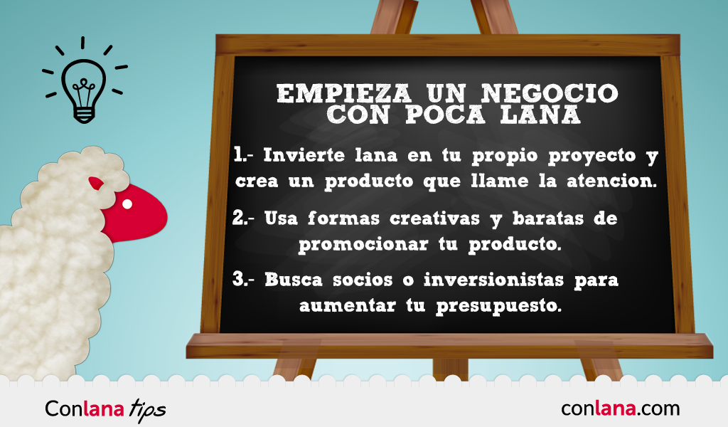 Conlanaoficial's tweet photo. #AhoraEsCuando ¡Empieza un negocio propio con poca lana! #ConlanaTips http://t.co/iCmEWUkxgS
