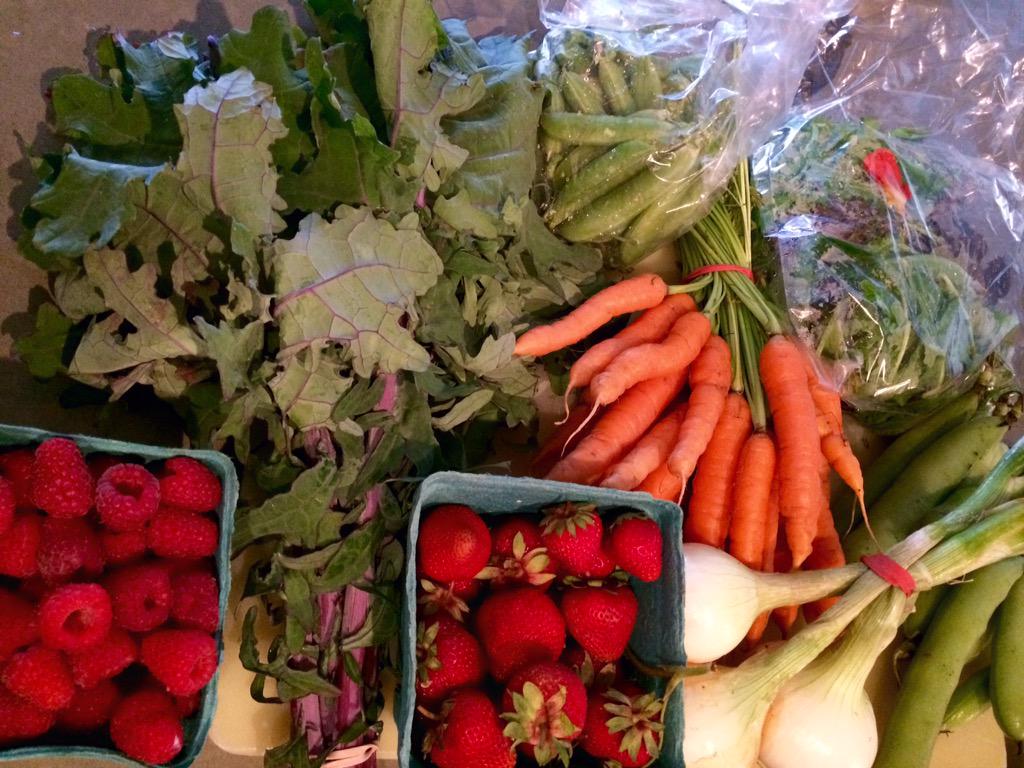 Picked up my produce!!  Still space for the summer food box #yyj #local #organic #yum #fresh haliburtonfarm.org/food-box/