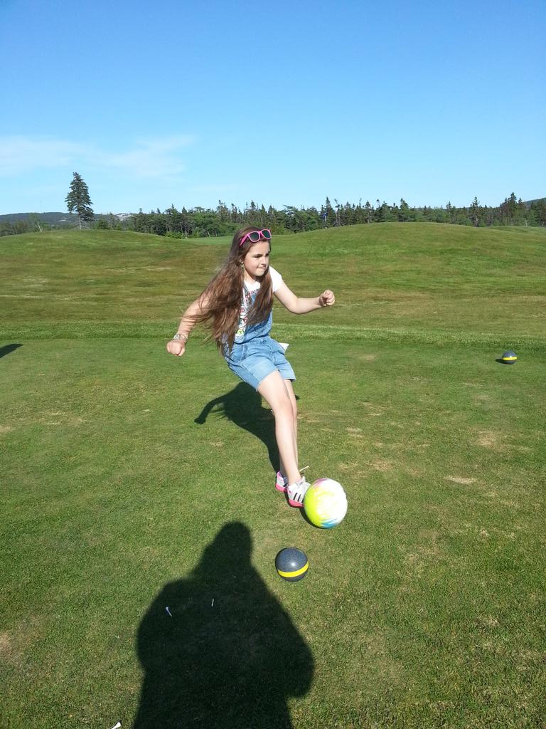 proshop39's tweet image. First #FootGolf experience @ClovellyNL ..loads of fun with family and friends. Definitely a must try.
#needlessons.