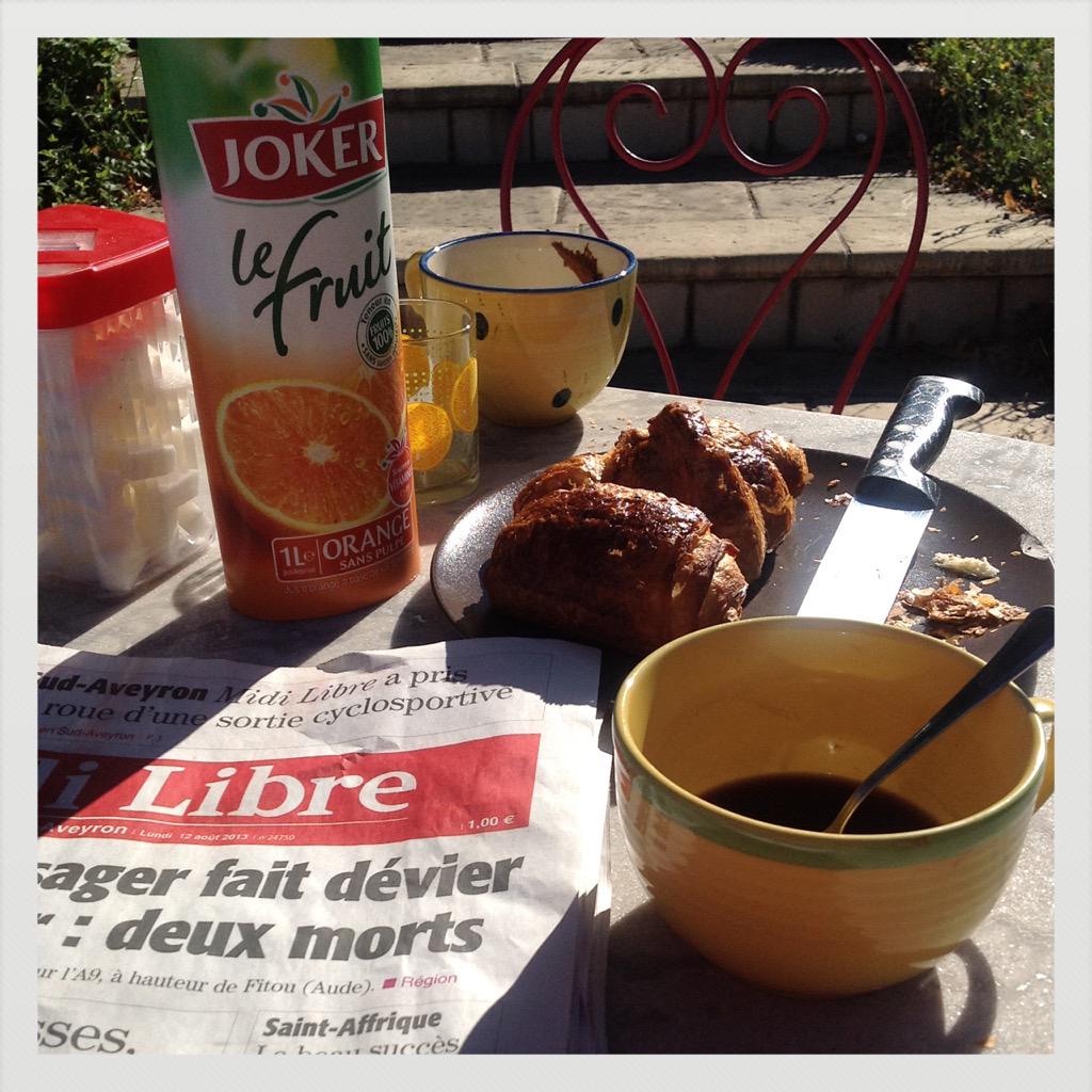 francotweets's tweet photo. Demain, petit déjeuner en France. Les vacances commencent! À très bientôt... http://t.co/MXTSt3H3Tl