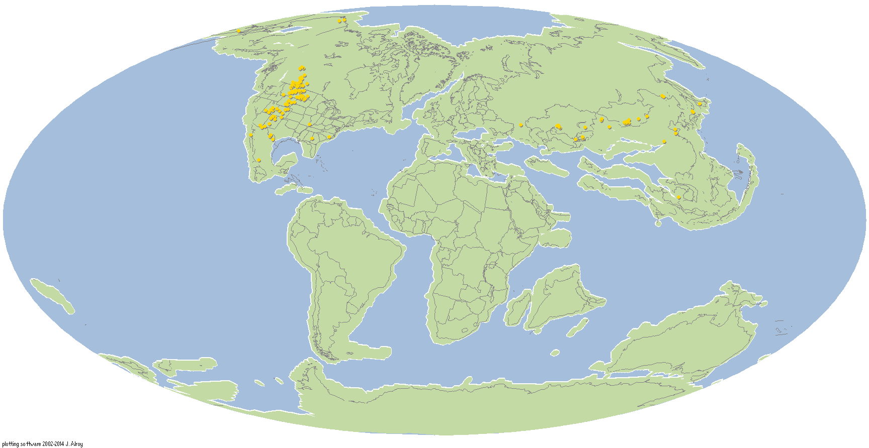 What Did The World Map Look Like 2000 Years Ago Jon Tennant On Twitter: "Here's A Map Of All Known Tyrannosaur Fossils,  Based On What Earth Looked Like 80 Million Years Ago  Http://T.co/Xjh6I64Kap" / Twitter