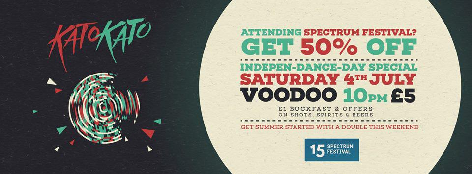KatoKato party this Sat. in <a href="/Voodoo_Belfast/">Voodoo Belfast</a>! Free in before 10.30pm / 50% <a href="/SpectrumNI/">Spectrum Festival</a> offer! facebook.com/events/8305162…