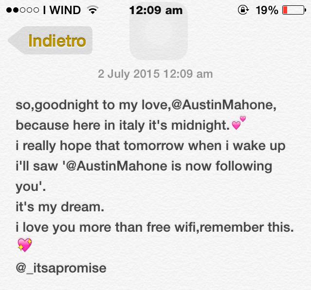 MI5UNDER5T00D's tweet photo. @AustinMahone 'i love you more than free wifi,remember this.π'
#DirtyWorkJuly10 #MahomiesGoHardest #AustinFollowMe http://t.co/umY7RB6rxu