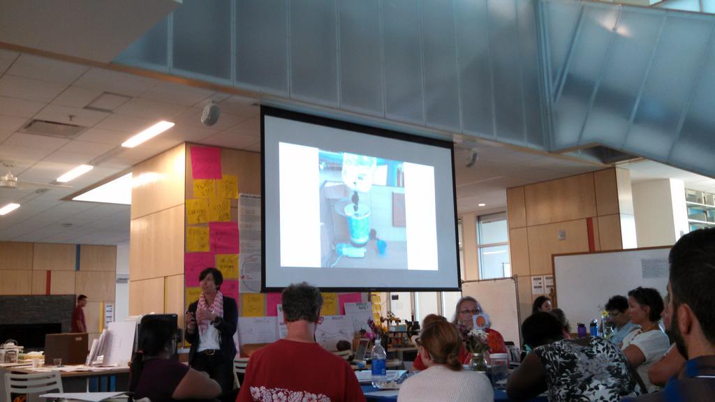 Michelle4904's tweet photo. The saga of the dollhouse washing machine kicking off a fantastic talk by @lisakaysolomon !! http://t.co/PQRpl1S93I