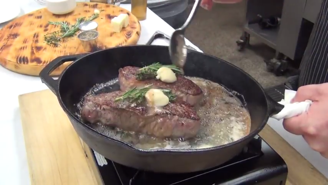 Eater's tweet photo. Watch this chef prepare seared steak with a coffee pan sauce http://t.co/o5W45U5XCk http://t.co/CJvGNxFrdH