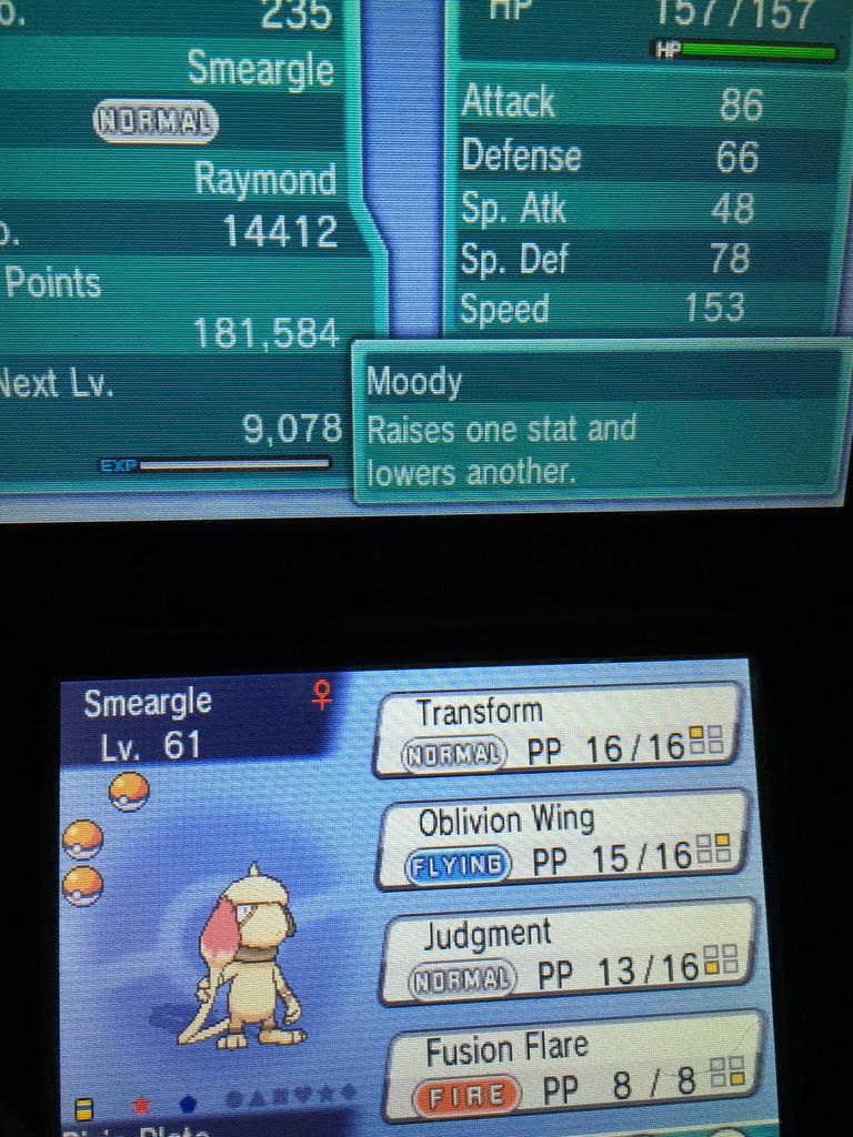 MegaAltaria2's tweet image. @HeavyMetalFairi I think your GTS giveaway inspired me to get a smeargle and well this happened...