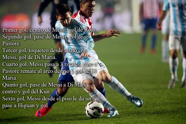 SoyArgen's tweet photo. TREMENDA actuación de Messi contra Paraguay. Y hay gente que lo sigue matando .. http://t.co/cQ6L1tessa