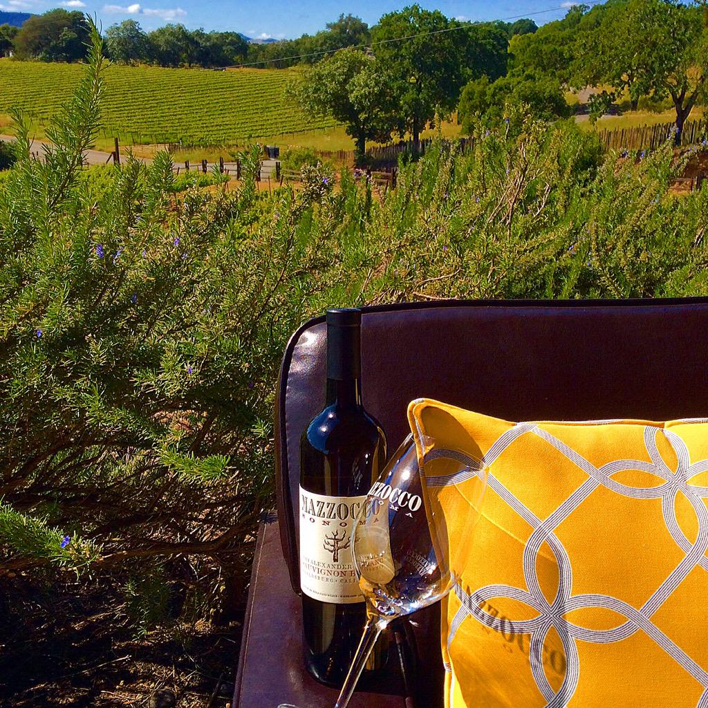 <a href="/alawine/">alawine</a> I am working on a #SauvignonBlanc from <a href="/mazzoccowinery/">Mazzocco Winery</a> #SummerinGlass #SonomaChat in between meetings