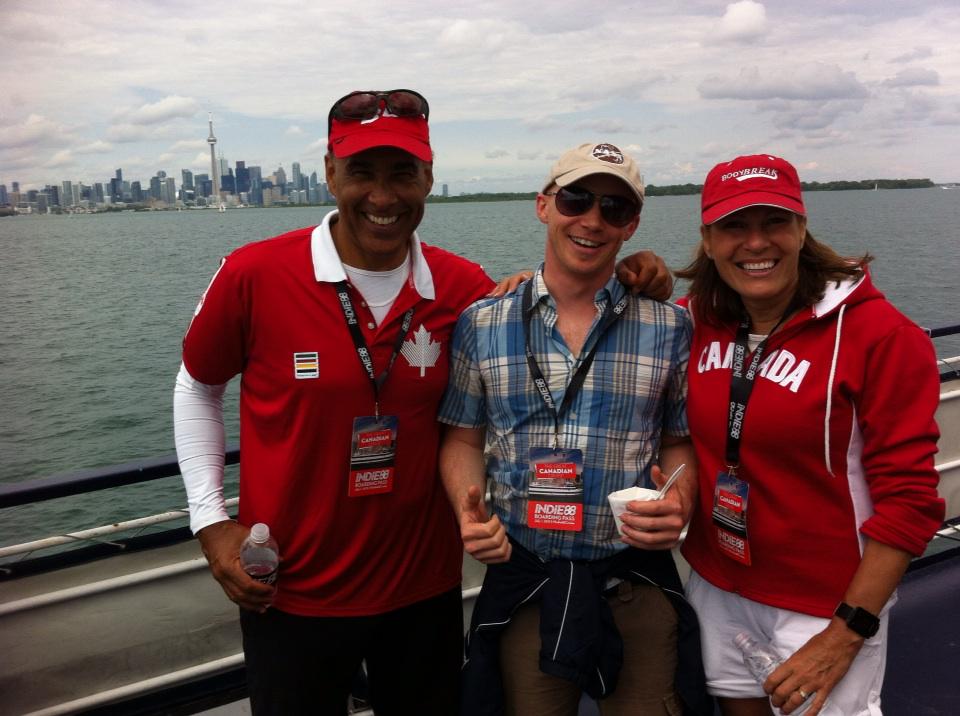 JasonVisscher's tweet photo. Happy Canada Day! Keepin' fit and havin' fun with #Participaction - Hal Johnson &amp; Joanne McLeod - Canadian legends! http://t.co/fUcwBLQZ3L