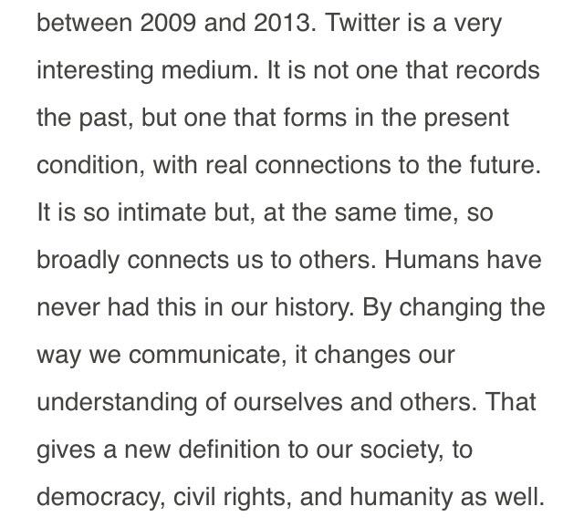 leahmcelrath's tweet photo. Best
Description
Of
@Twitter
Ever:
http://t.co/wuYAoBlEau 
#TwitterIsArt
By the genius @aiww. 
cc: @deray @jack http://t.co/7sWIh5SZUK