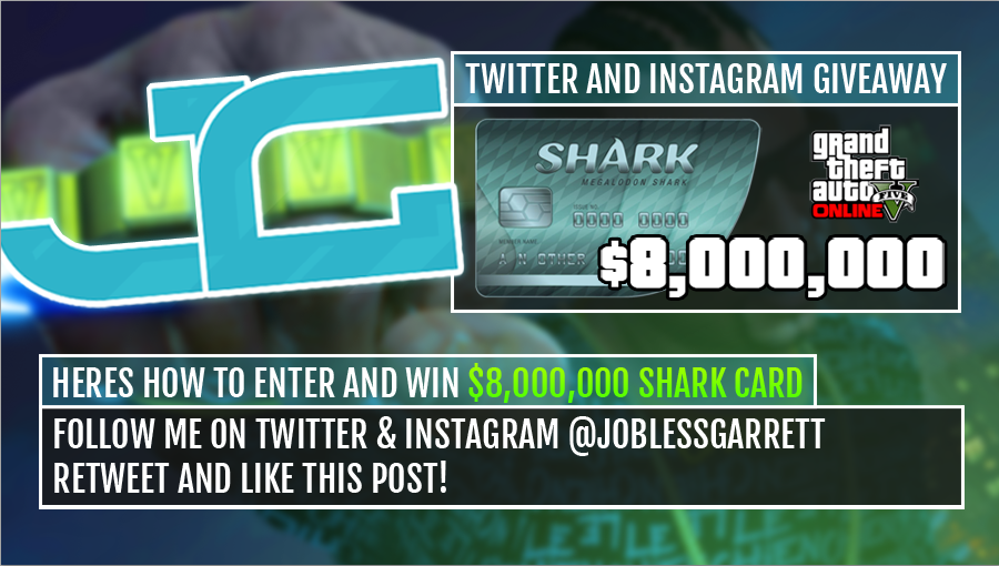 JoblessGarrett's tweet photo. Giving away a Megalodon Shark Card for the brand new #GTA5 ILL GOTTEN GAINS Pt 2 DLC! RT to enter! Tell Your Friends! http://t.co/vyOLm80RFN