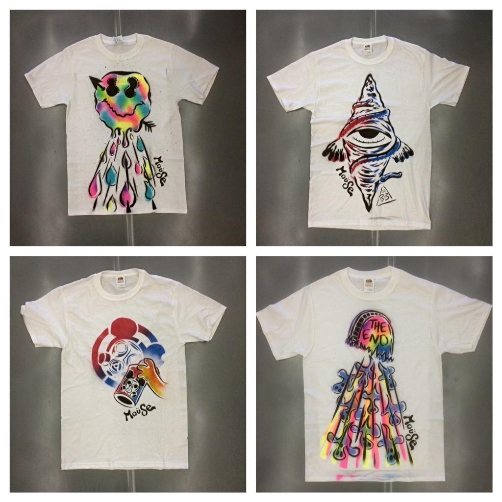 mousegrip's tweet photo. New hand sprayed Mouse shirts available now at http://t.co/icWcYBi51E ๐ #MouseGrip #MouseMovement #MadetoMash http://t.co/MDMKgC5wWV