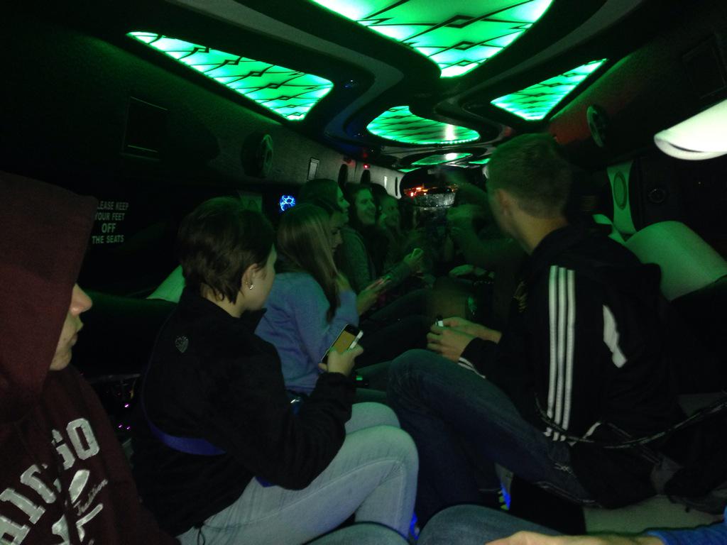 FifeFBLA's tweet photo. @FifeFBLA: Fife FBLA rocks out in a Hummer limo back from the Navy Pier fireworks! #NLC2015 #WAFBLA #wafblastyle http://t.co/ADSdYML19z
