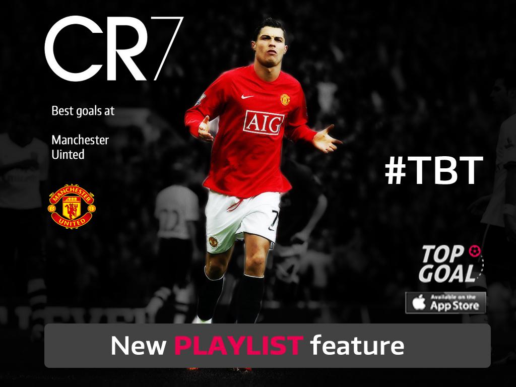 TopGoalApp's tweet photo. #TBT Remember the best goals of @Cristiano at @ManUtd in @TopGoalApp With the  Playlist feature! #WeHonorGreatGoals http://t.co/0NAmpYGF3p