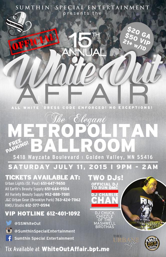 MASHWELLBROTHAS's tweet image. #TwinCities come out to the @SSWhiteOut Affair! 15 yrs strong in the entertainment game! @DjChuckChizzle in the mix!