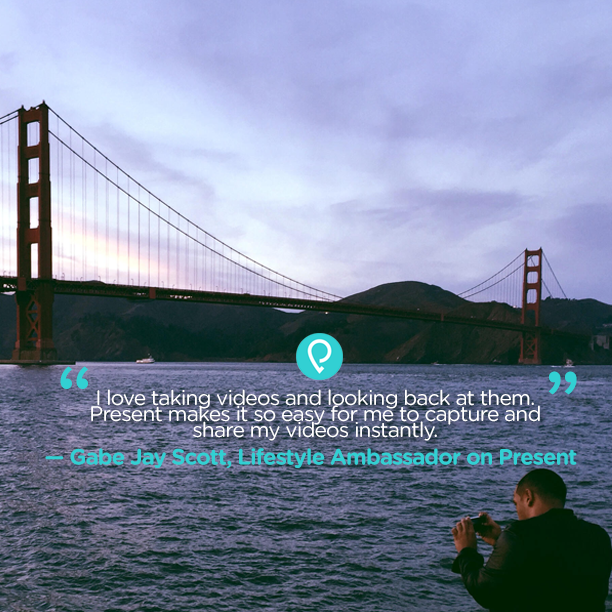 PresentAppCo's tweet photo. Gabe Scott shares with us how he uses Present to capture and share his video memories. #presentapp #memories #life http://t.co/6b01hLZY5O