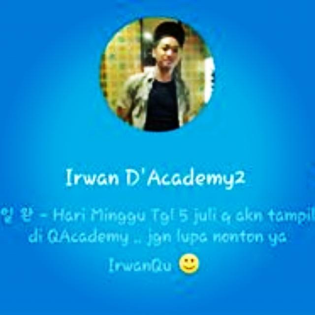 nurastri68's tweet photo. Jngan lupa nnton yah irwanqu cak @DA2_Irwan di Q'Academy2 @IndosiarID #KeepStrongSMASHBLAST http://t.co/Fc0n8z9IvN